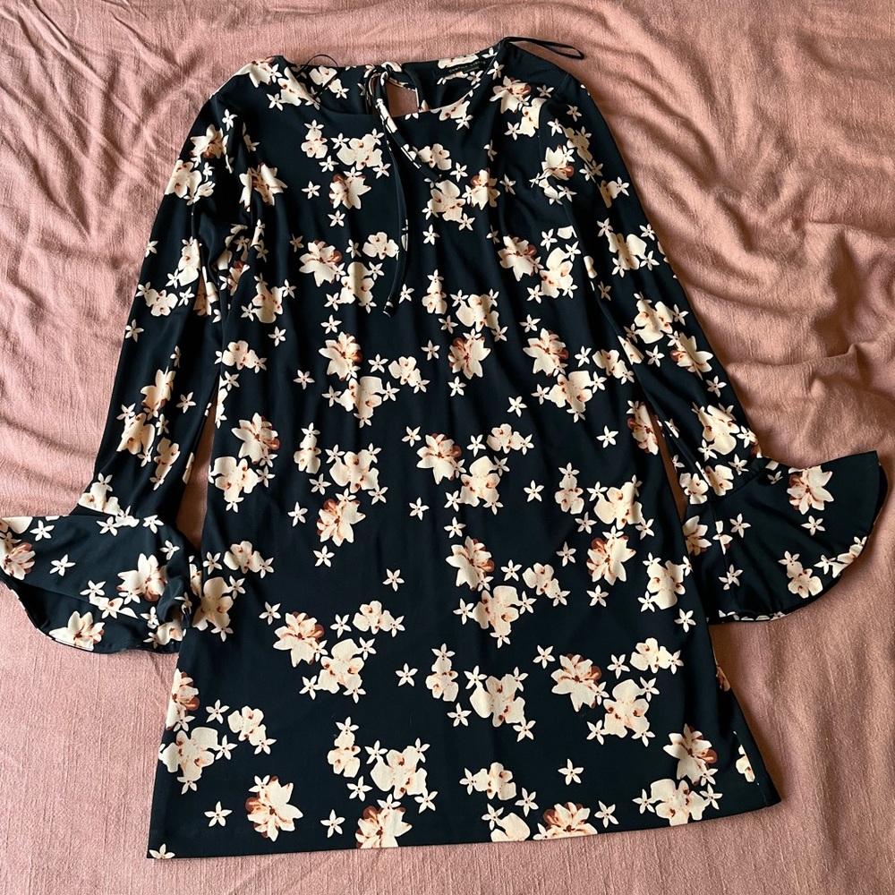 Mini Dress with Flared Sleeves